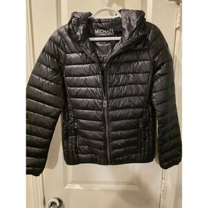 Michael Michael  Hooded Puffer Jacket Black‎ Size M